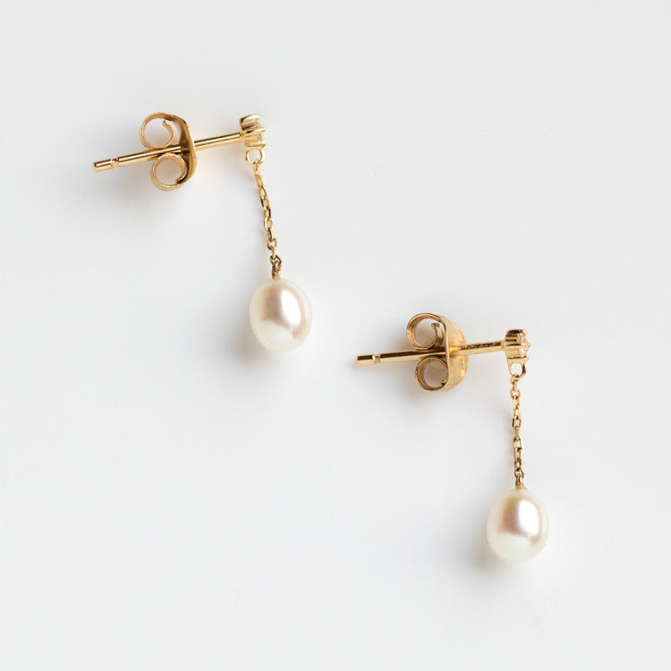 Dainty Pearl Drop Earrings - CG3079S,CG3080S