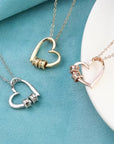 Engraved Heart Beads Necklace