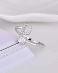 Diamond Initial Ring Adjustable