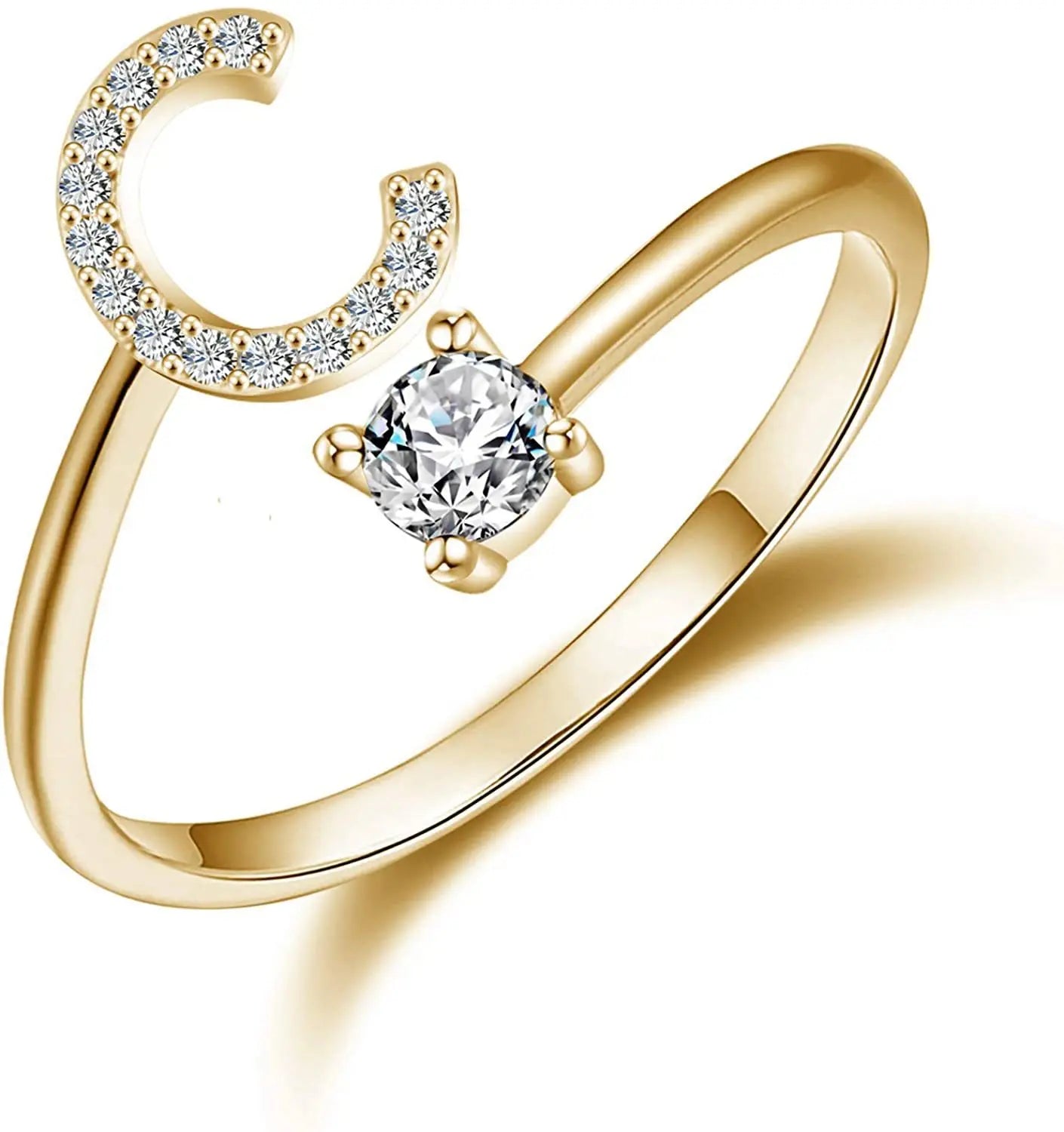 Diamond Initial Ring Adjustable - CG3774S,CG3775S