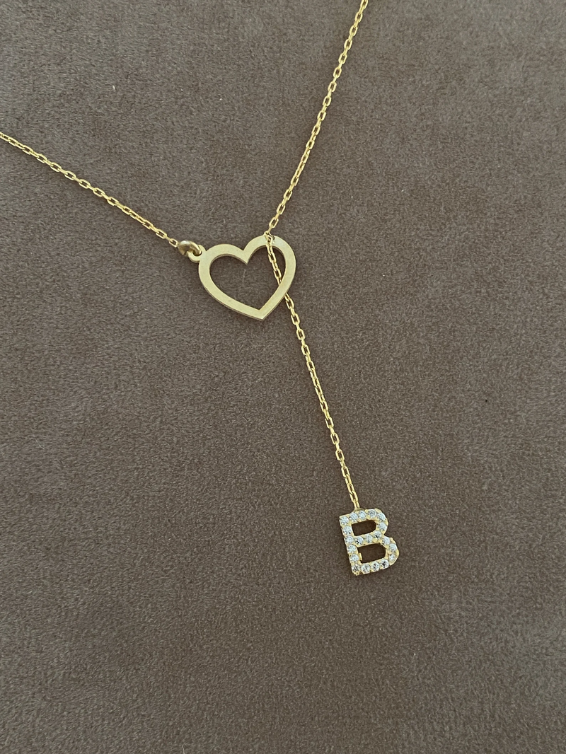 Heart Necklace with Diamond Initial - CG4271S,CG4272S,CG4273S