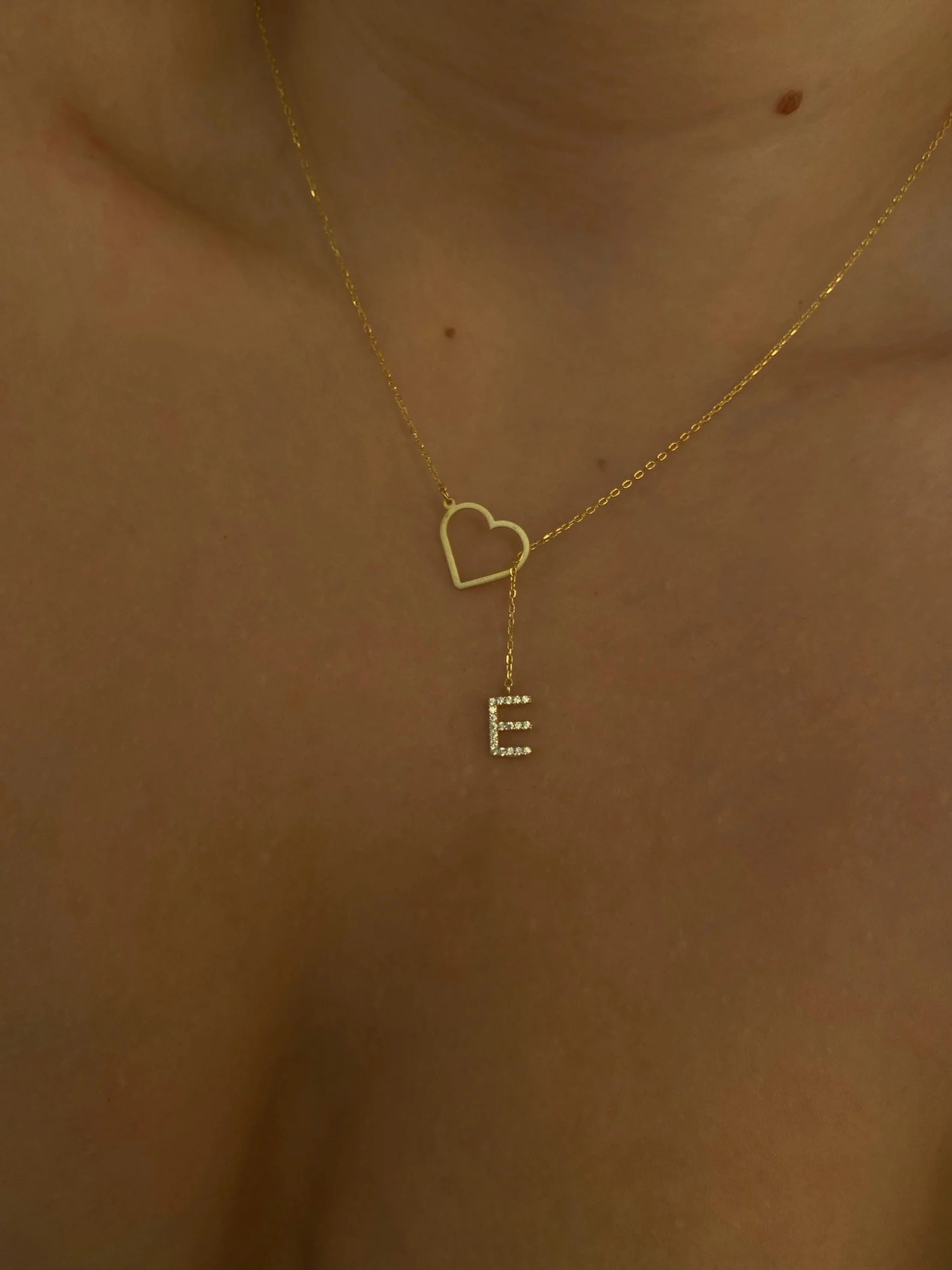 Heart Necklace with Diamond Initial - CG4271S,CG4272S,CG4273S