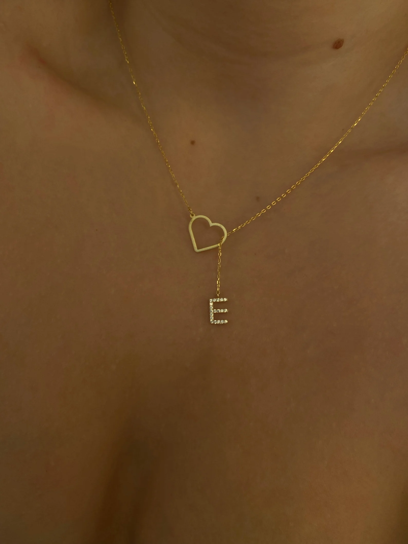 Heart Necklace with Diamond Initial - CG4271S,CG4272S,CG4273S
