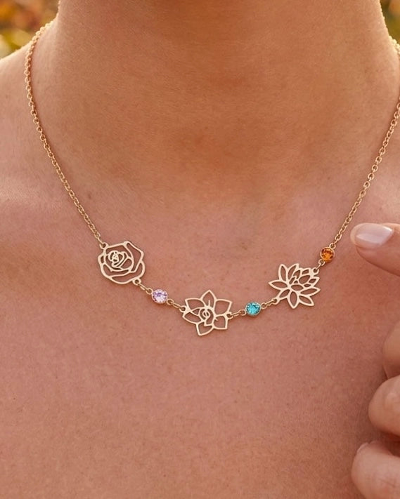 Garden Bloom Birthstone Necklace