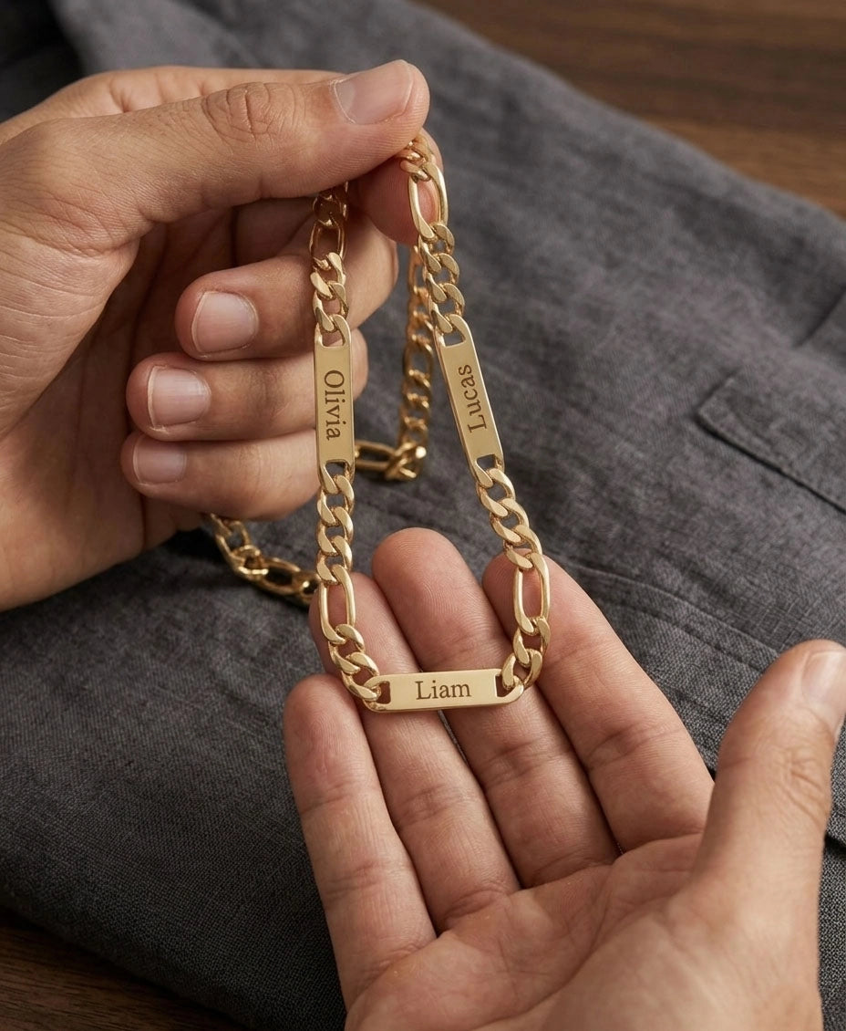 Figaro Father Name Necklace
