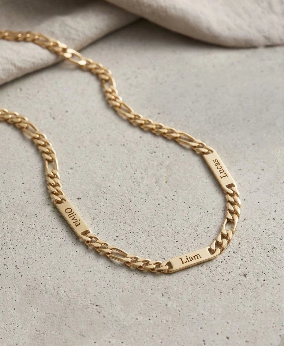 Figaro Father Name Necklace