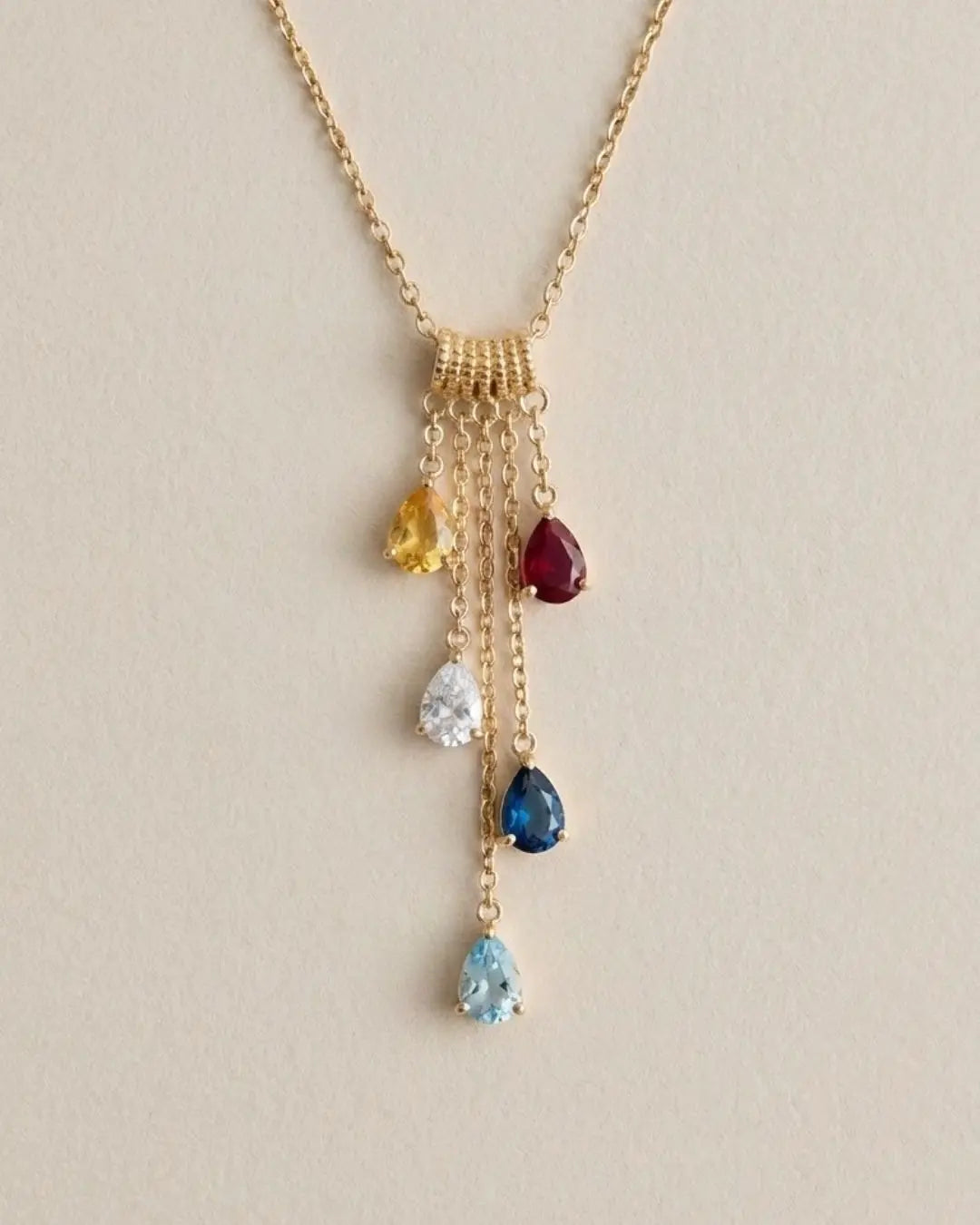 Cascading Birthstone Necklace