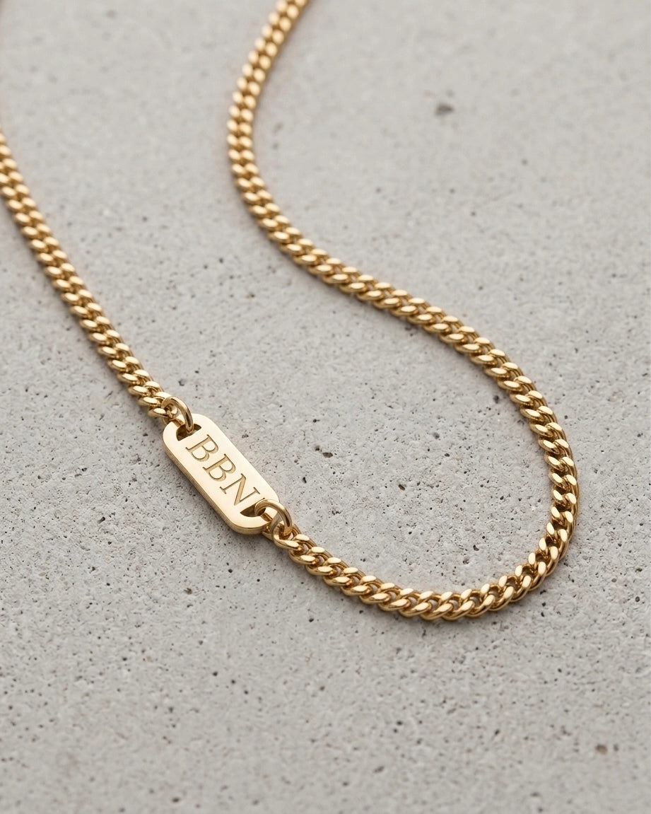Men's Initial Chain Necklace