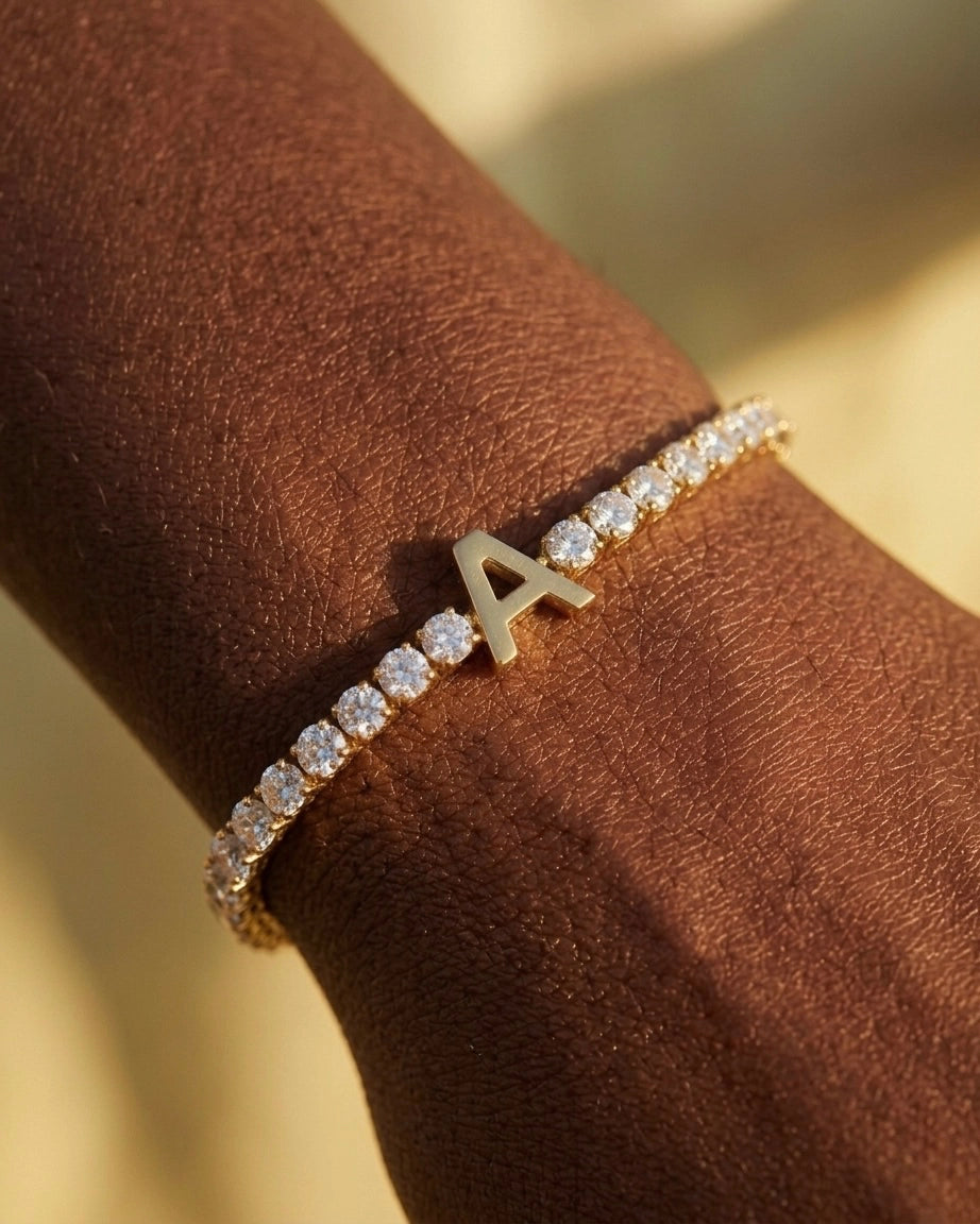 Initial Tennis Bracelet
