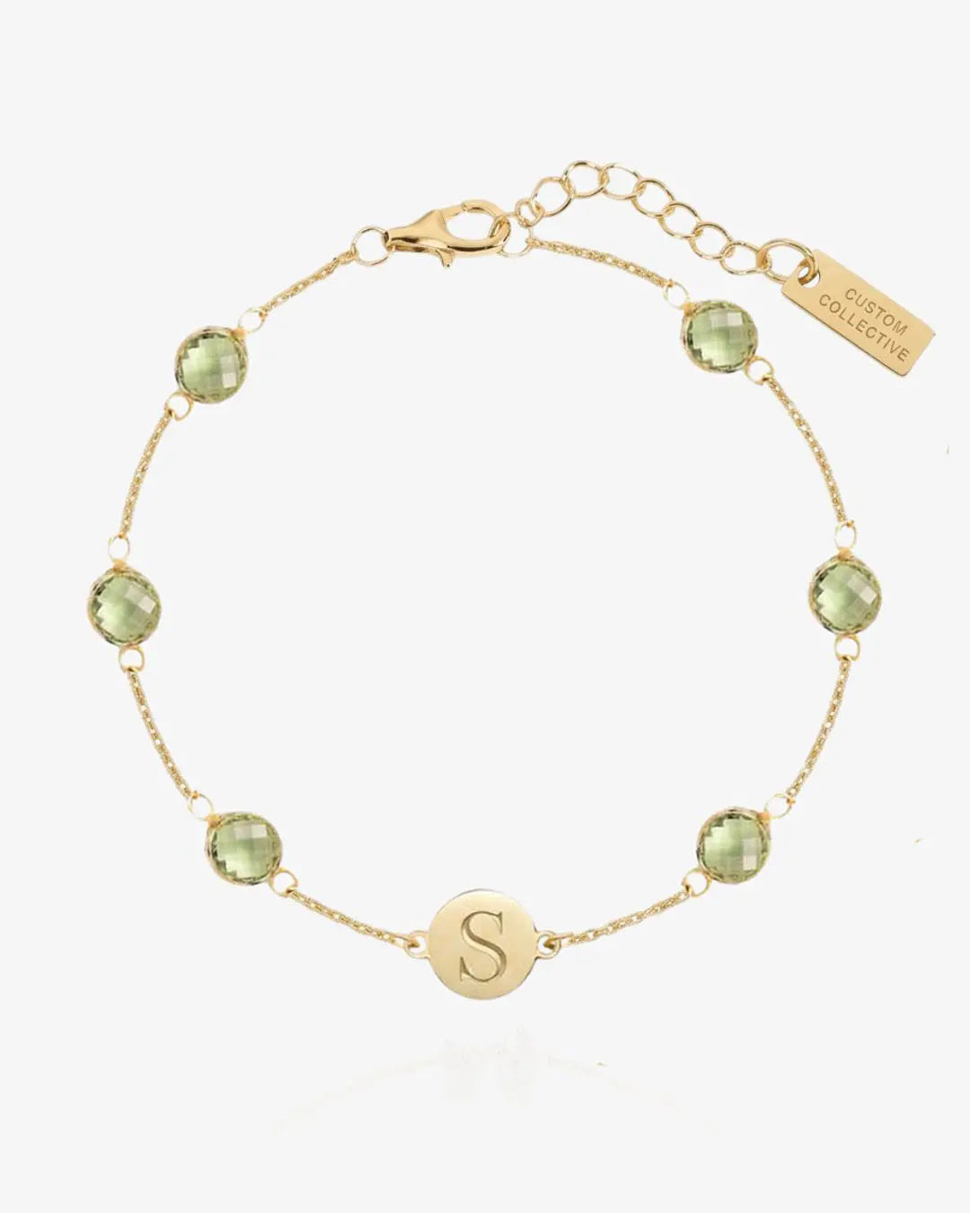 Birthstone Keepsake Initial Bracelet