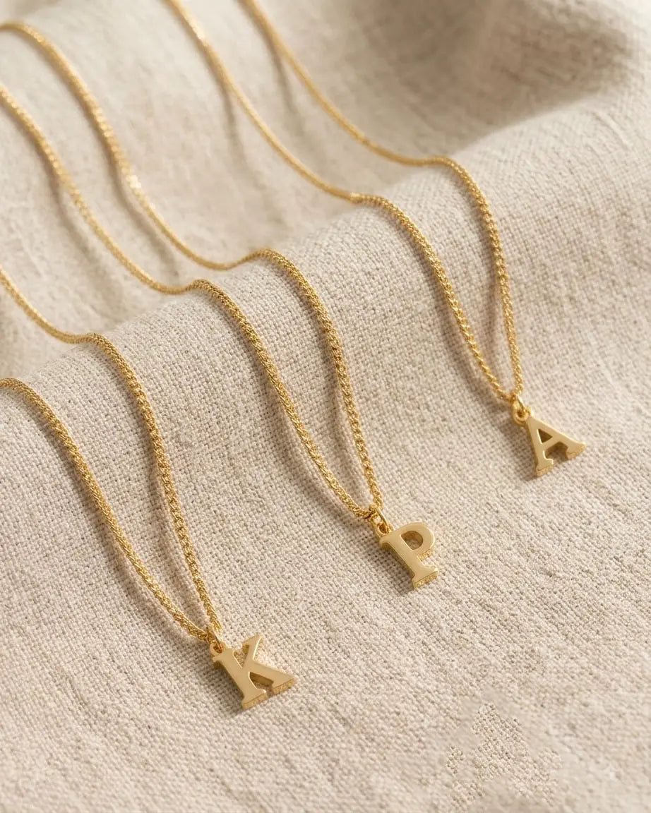 Initial Box Necklace