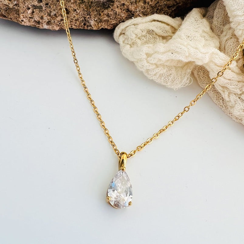 Teardrop Diamond Necklace