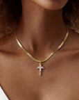 Golden Duo Cross Necklace