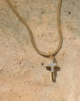 Golden Duo Cross Necklace