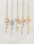 Personalized Name Necklace with Birth Flower