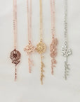 Personalized Name Necklace with Birth Flower