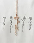 Personalized Name Necklace with Birth Flower