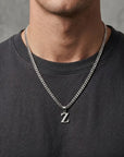 Mens Cuban Initial Necklace