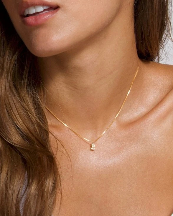 Initial Box Necklace