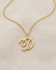 Dainty Initial Script Necklace