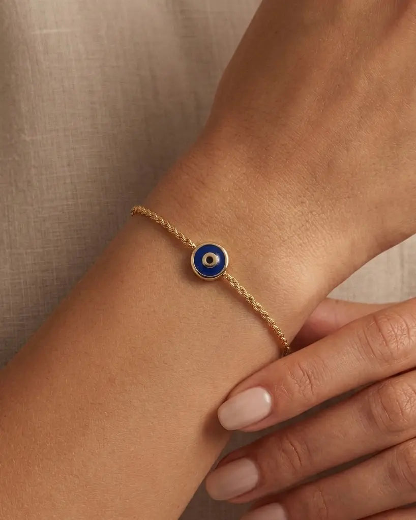 Dainty Evil Eye Charm Bracelet
