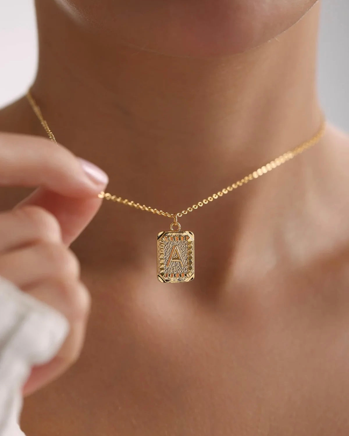 Signet Initial Necklace