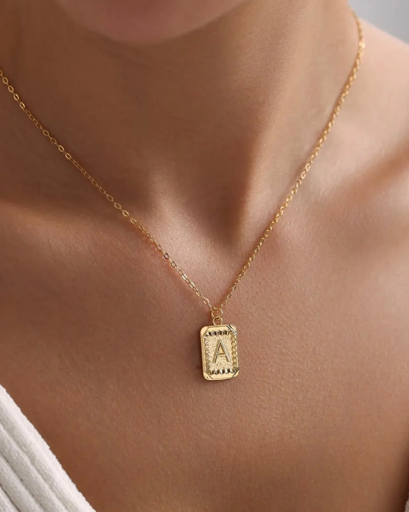 Signet Initial Necklace