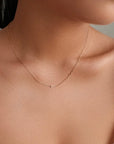 Personalized Sideway Initial Necklace + Matching Bracelet Bundle