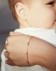 Personalized Sideway Initial Necklace + Matching Bracelet Bundle