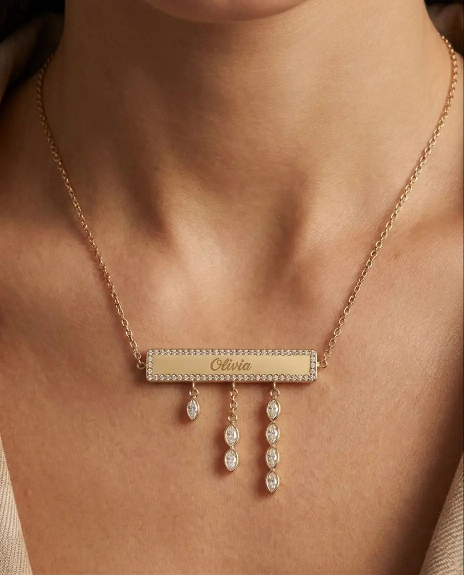 Nameplate Drop Necklace