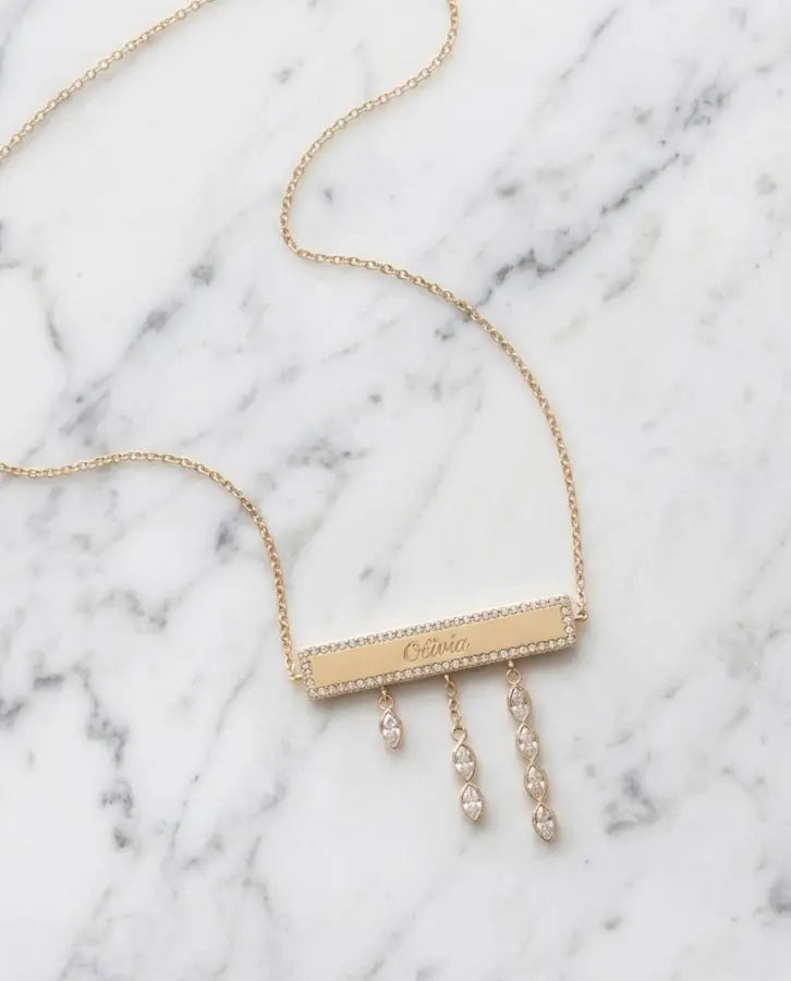 Nameplate Drop Necklace