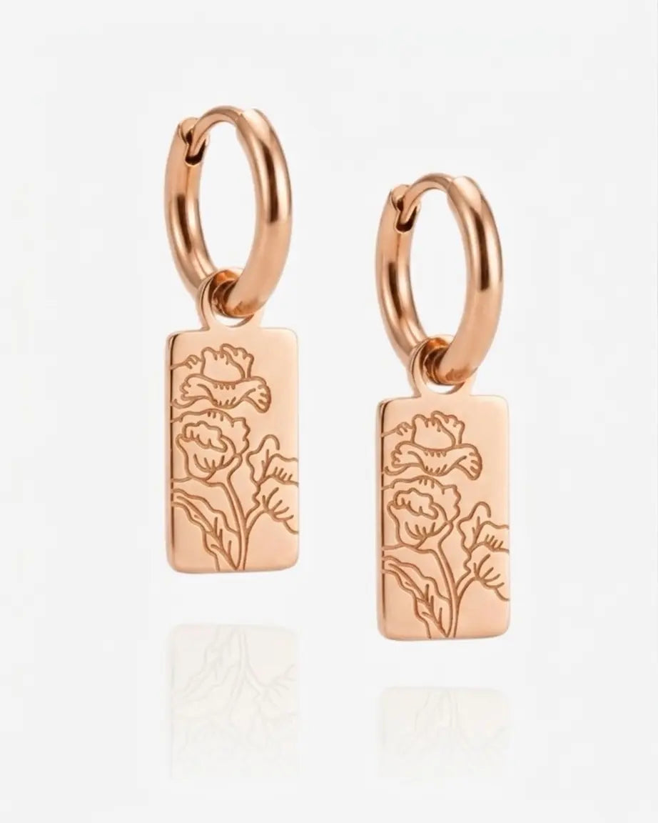 Birth Flower Tag Huggies
