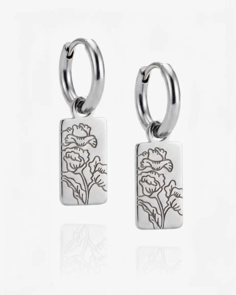Birth Flower Tag Huggies