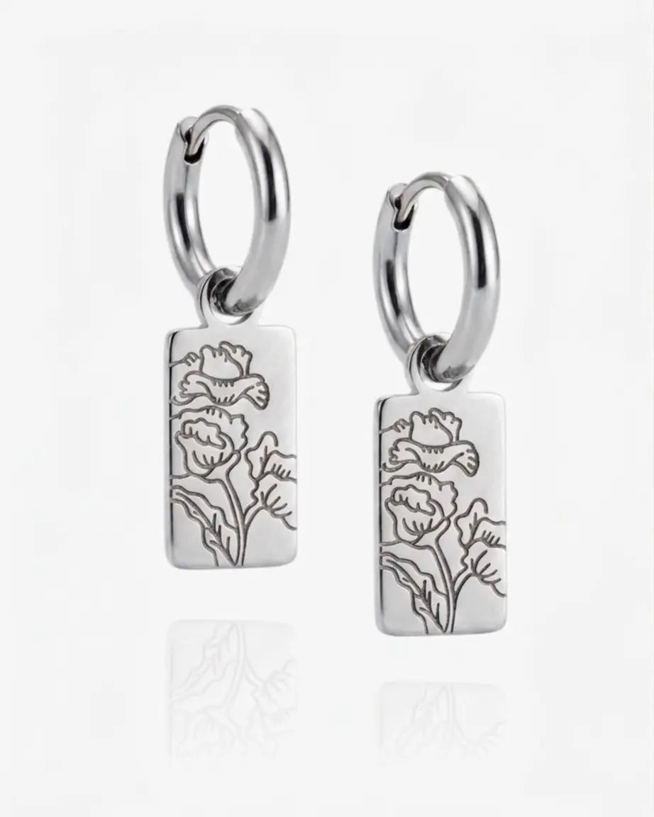 Birth Flower Tag Huggies