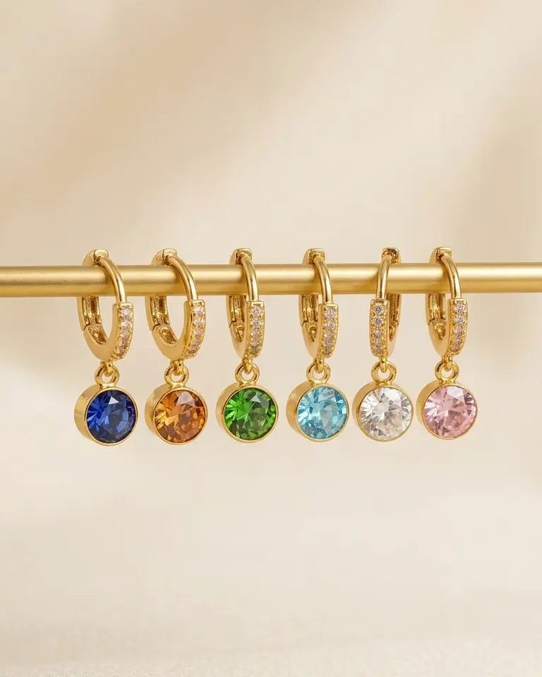 Everyday Birthstone Huggies