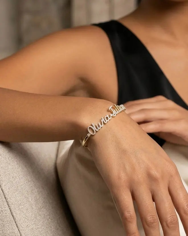 Signature Script Bangle