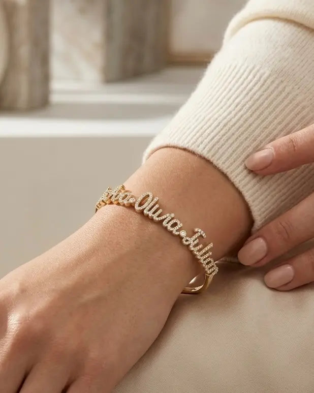 Signature Script Bangle
