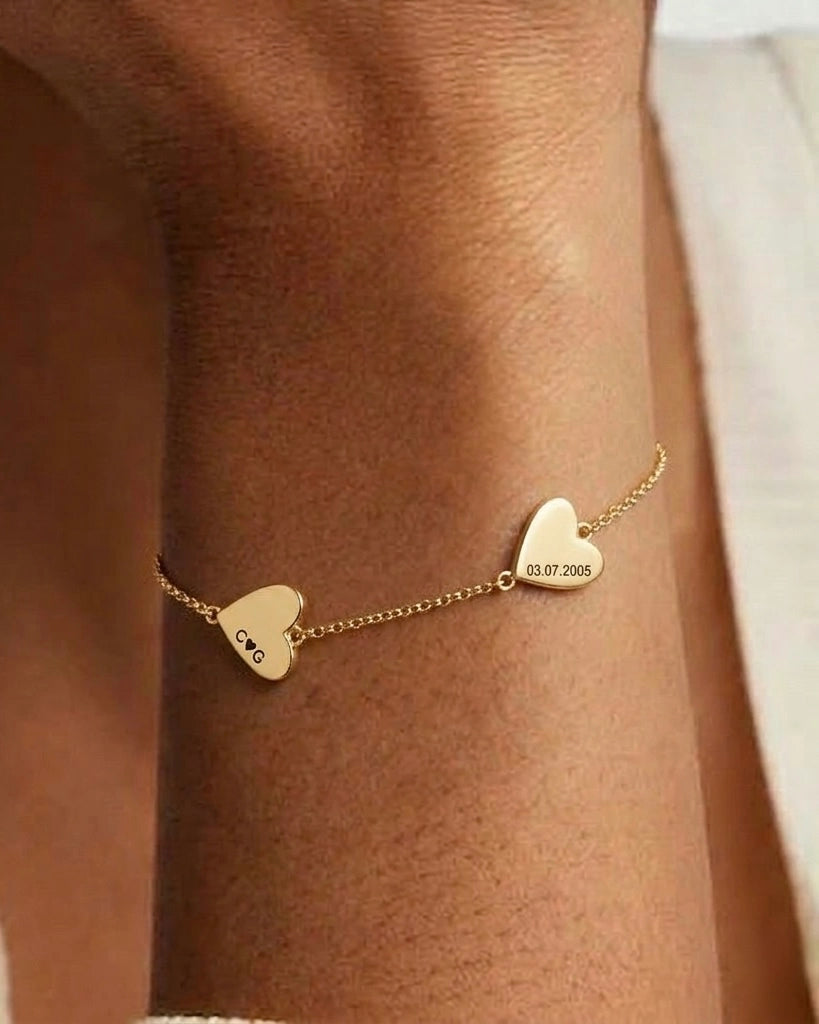 Engraved Heart Bracelet - CG3922S,CG3923S,CG3924S,CG3925S,CG3926S,CG3927S,CG3928S,CG3929S,CG3930S,CG3931S,CG3932S,CG3933S