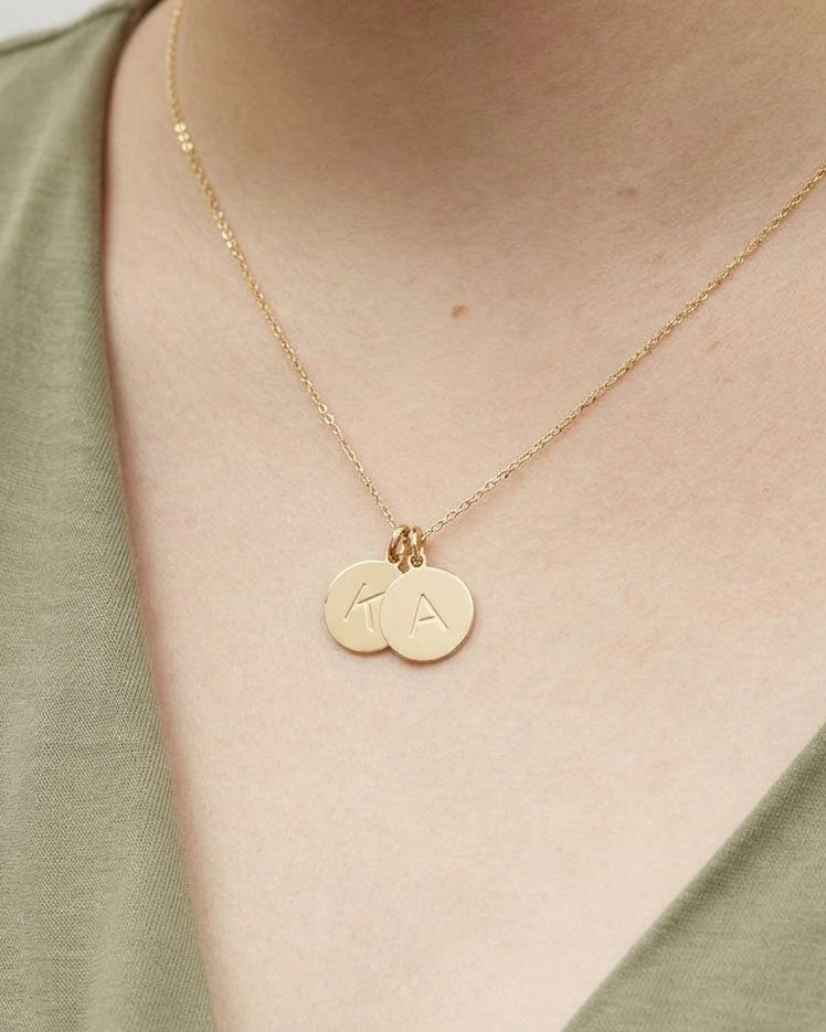 Custom Initial Disc Necklace