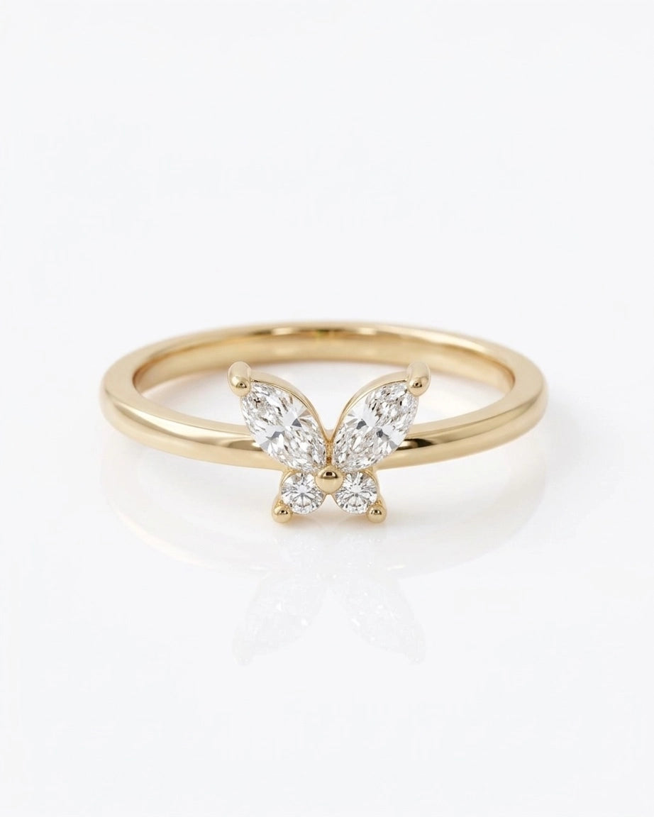 Dainty Butterfly Diamond Ring - CG2942S,CG2943S,CG2944S