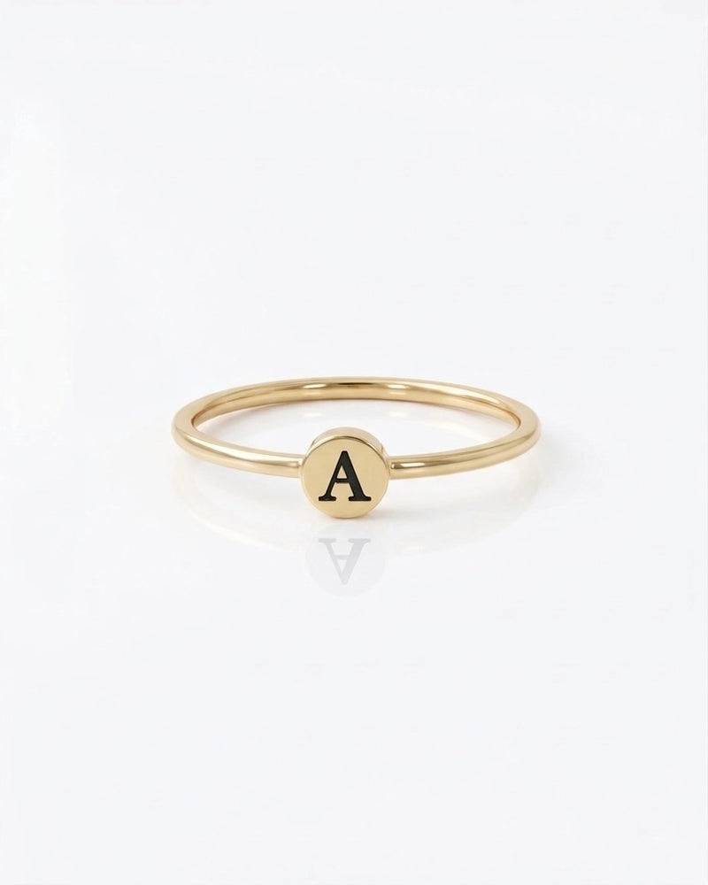 Dainty Personalized Initial Ring - CG2396S,CG2397S,CG2398S,CG2399S,CG2400S,CG2401S