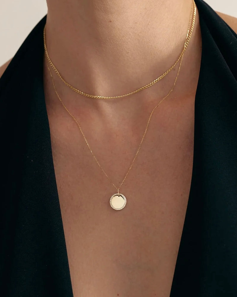 Disc Pendant Necklace - CG3901S,CG3902S,CG3903S