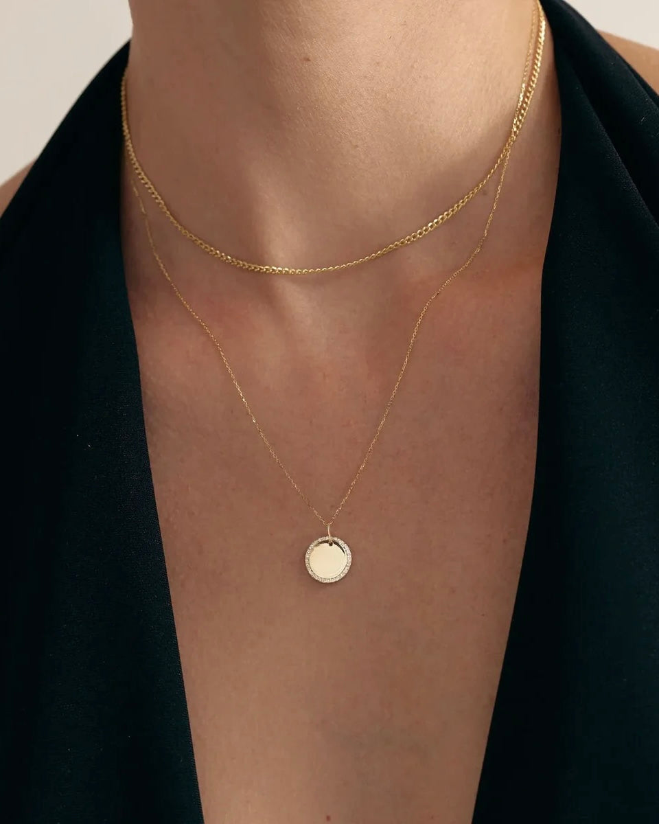 Disc Pendant Necklace - CG3901S,CG3902S,CG3903S
