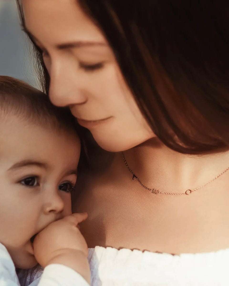 Personalized Sideway Initial Necklace 18K Best Seller