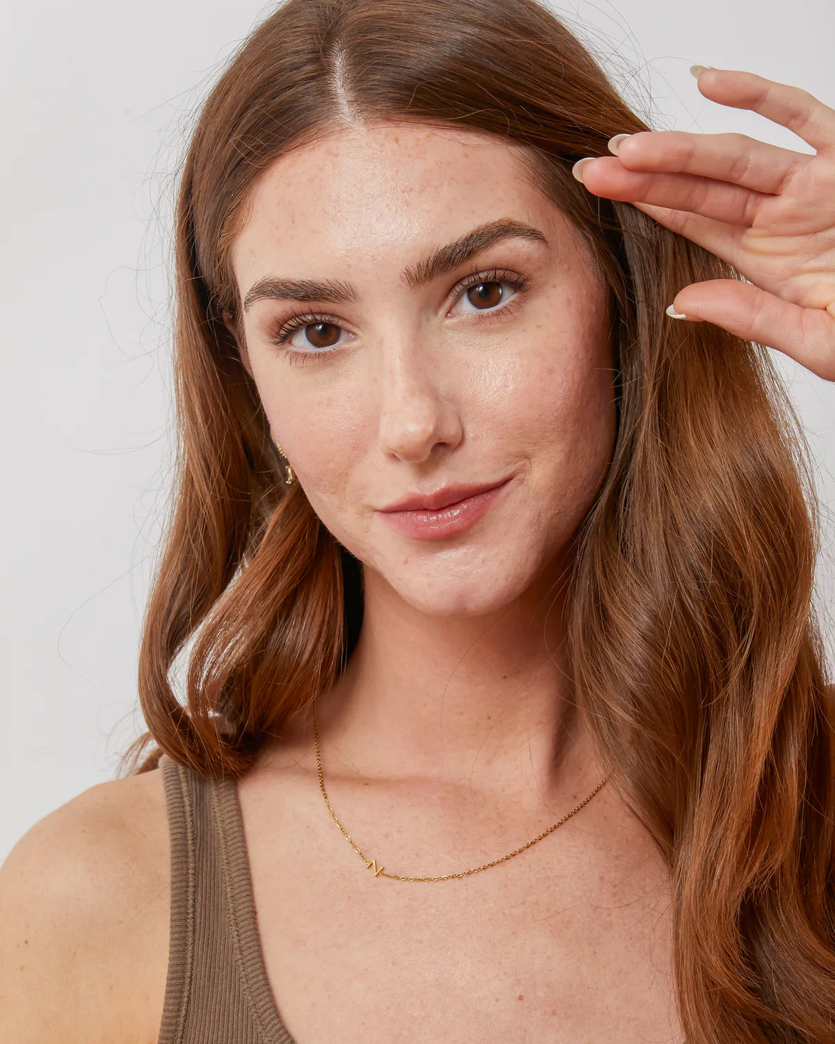 Personalized Single Sideway Initial Necklace