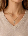 Scripted Cross Necklace