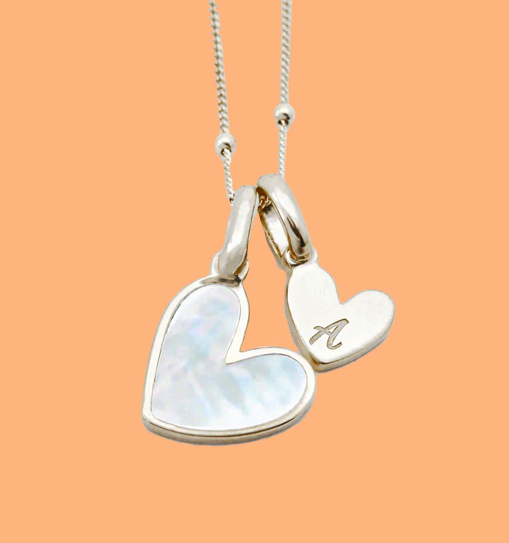 Mother of Pearl Initial Necklace