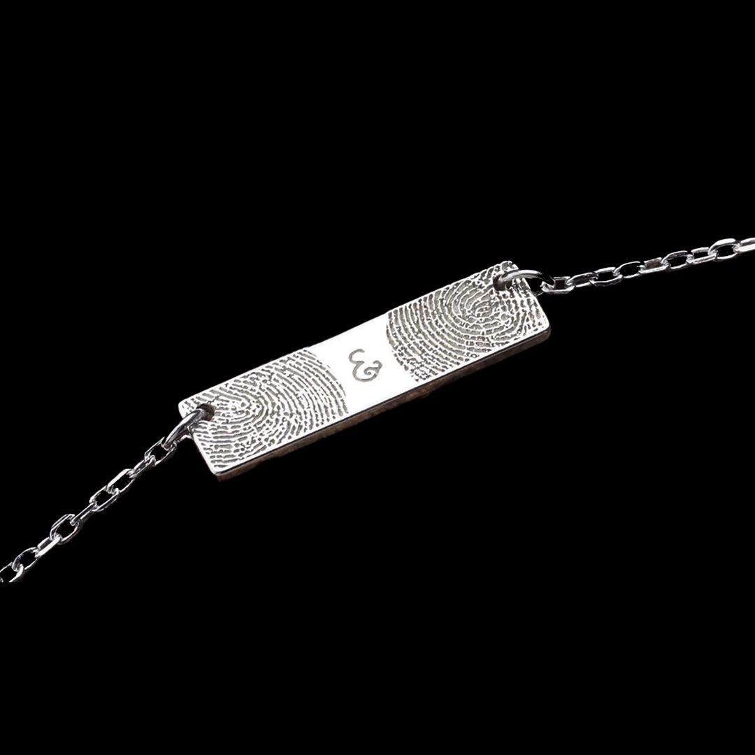 Personalized Bar Fingerprint Necklace