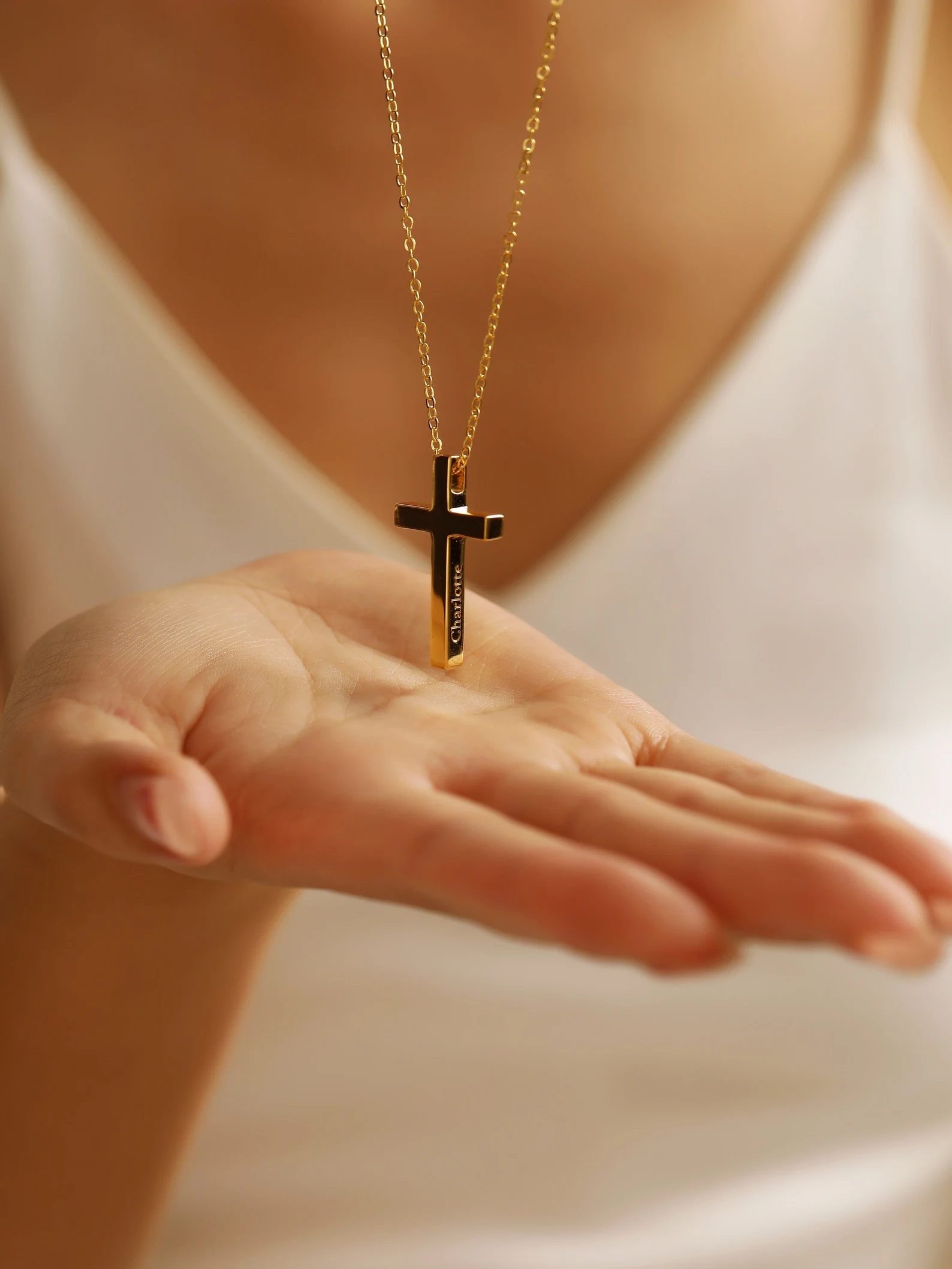 Personalized Cross Name Necklace - CG3934S,CG3935S,CG3936S