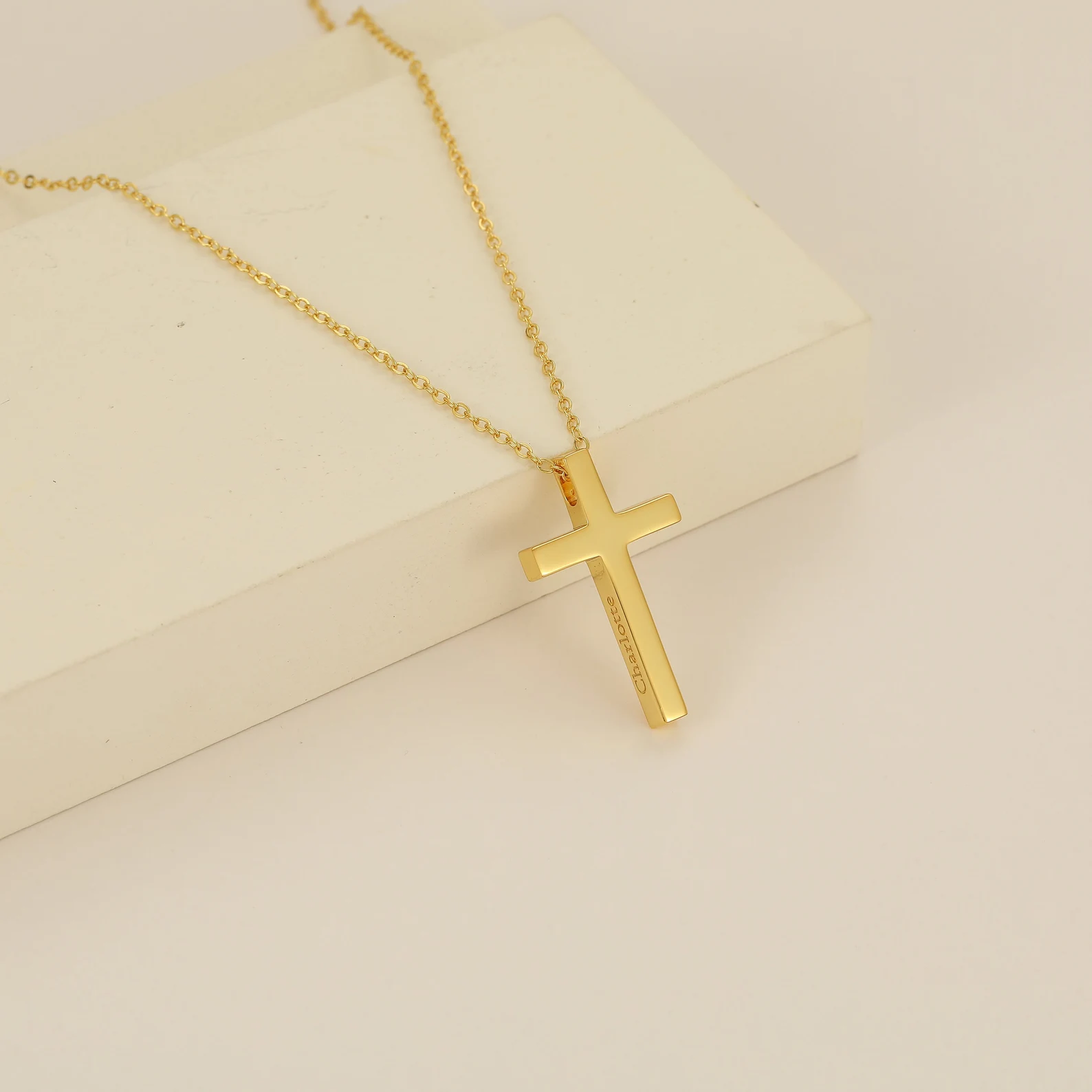 Personalized Cross Name Necklace
